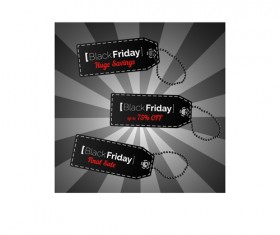 Creative Black friday tags vector material 02