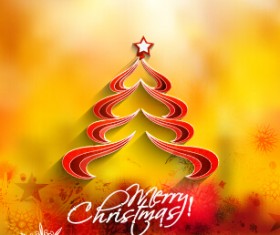 Creative christmas tree blurs background graphics vector 02