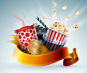 Creative cinema elements backgrounds vector material 01