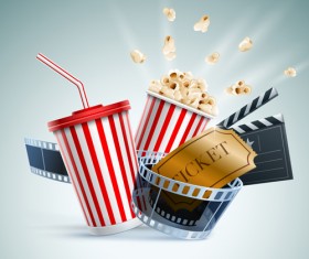 Creative cinema elements backgrounds vector material 03