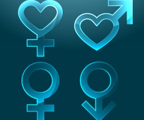 Crystal glass symbol vector set 01