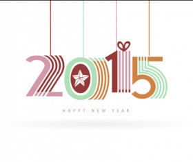 Cute 2015 Inscription design vector