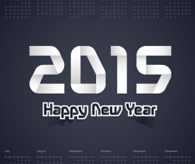 Dark color calendar 2015 new year vector