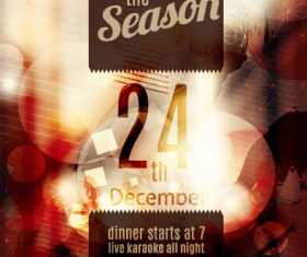 December 24 christmas party flyer cover vector 04