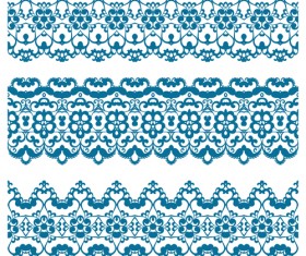 Decorative pattern retro seamless borders 04 vector set