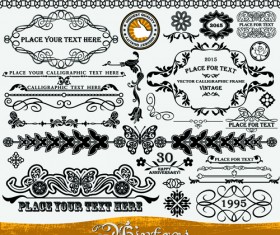 Decorative vintage border and frame vector 01