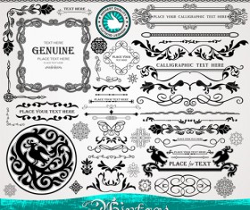 Decorative vintage border and frame vector 02