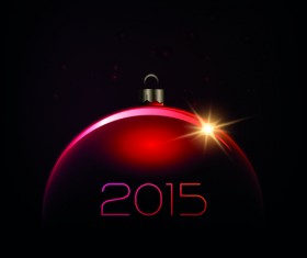 Delicate 2015 Christmas balls art backgrounds vector 04