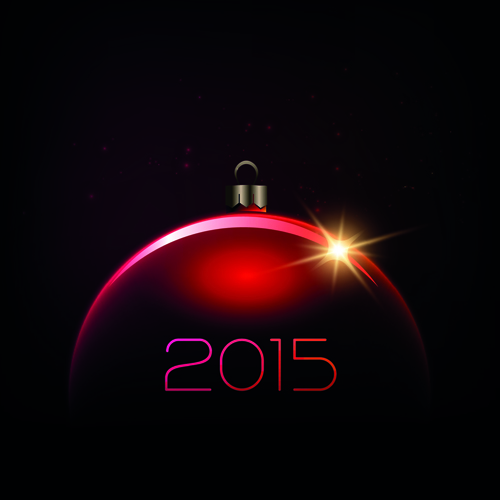 Delicate 2015 Christmas balls art backgrounds vector 04