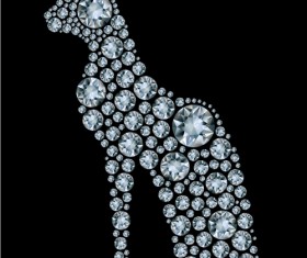 Diamonds dog vector material