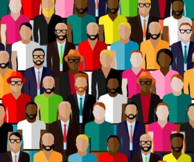 Different people pattern seamless vector 02