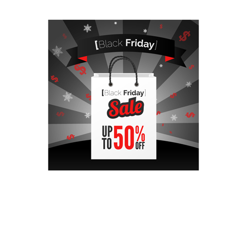 Discount black friday poster vector 01