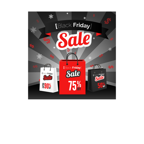 Discount black friday poster vector 04