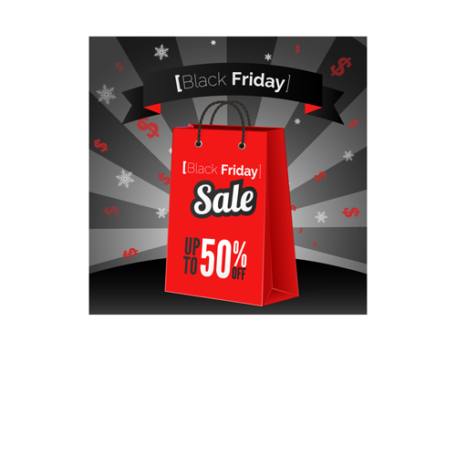Discount black friday poster vector 05