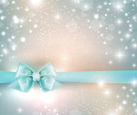 Elegant bow shiny background vector