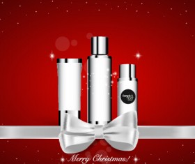 Elegant red background 2015 christmas creative vector 02