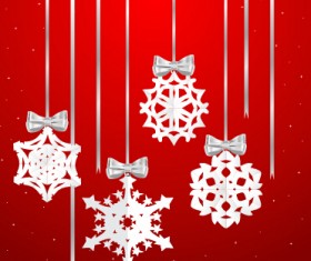 Elegant red background 2015 christmas creative vector 07