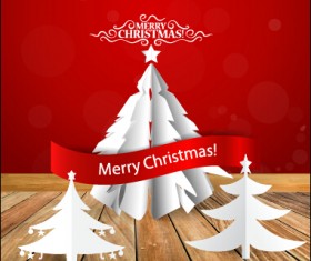 Elegant red background 2015 christmas creative vector 09