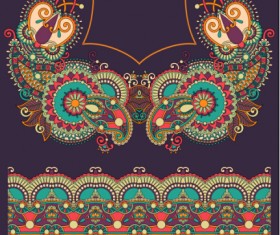 Ethnic decorative pattern floral vector 05