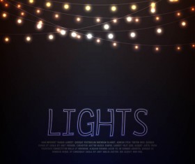 Festival hanging lights vector background art 04