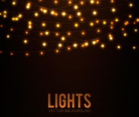 Festival hanging lights vector background art 05