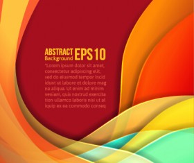 Flowing lines waves colored background vector 01