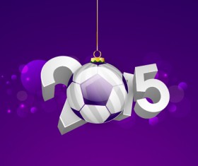 Football christmas ball 2015 vector