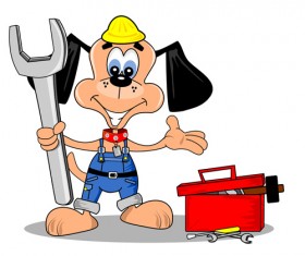 Funny cartoon builders vector illustration 02