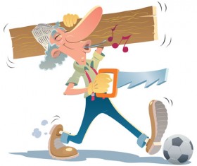 Funny cartoon builders vector illustration 07