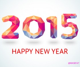 Geometric shapes 2015 new year vector design