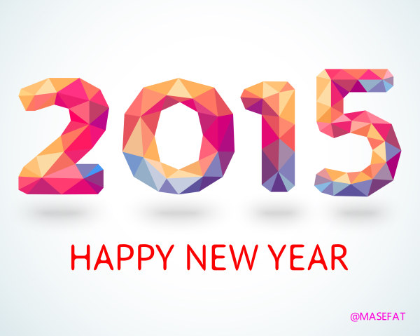 Geometric shapes 2015 new year vector design