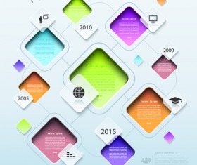 Geometric shapes business infographics vector material 01