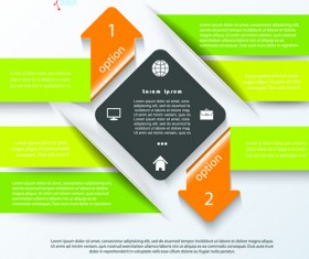 Geometric shapes business infographics vector material 05