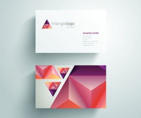 Geometric triangle business cards copy space vector 03