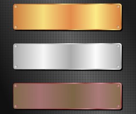 Glass textured vector banners material 01