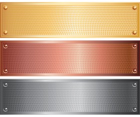 Glass textured vector banners material 02