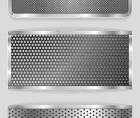 Glossy metal structure banner 08 vector
