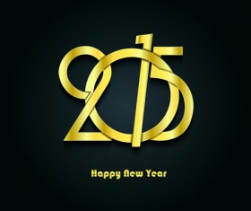 Golden creative 2015 new year vector material 02