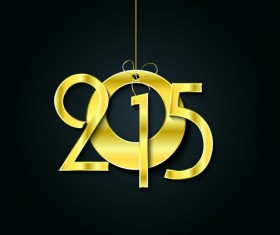 Golden creative 2015 new year vector material 04