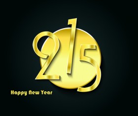 Golden creative 2015 new year vector material 05
