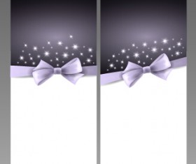 Gorgeous 2015 Christmas cards with bow vector set 06
