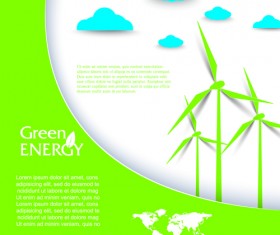 Green energy business template vector 01