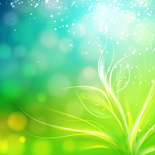 Green style blurred background vector 01