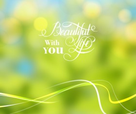 Green style blurred background vector 03