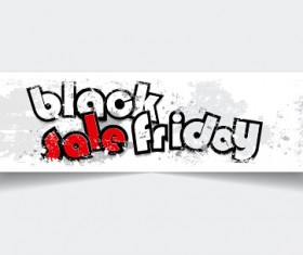 Grunge black friday sale banner vector 01
