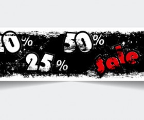Grunge black friday sale banner vector 02