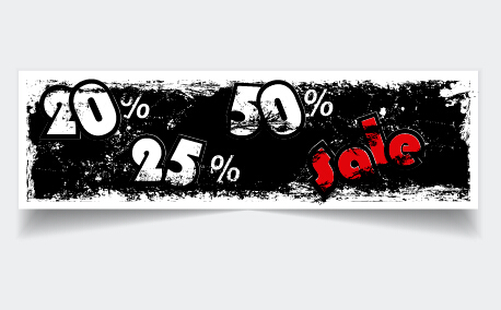 Grunge black friday sale banner vector 02