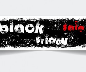 Grunge black friday sale banner vector 03