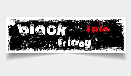 Grunge black friday sale banner vector 03
