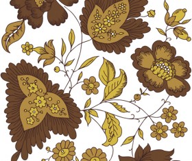Hand drawn brown flower vector